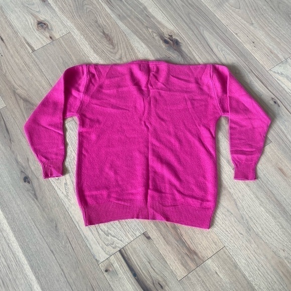 Ralph Lauren Womens Pink Lambswool V Neck Long Sleeve Sweater Size Medium - Picture 6 of 8